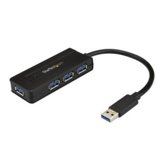 STARTECH  HUB USB C 3.0 MACHO - DE 4X USB A 3.0 HEMBRA 5000 MBIT-S NEGRO