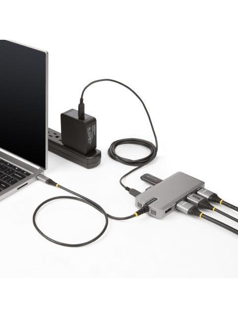 STARTECH  HUB USB-C MACHO 2X HDMI 2X DISPLAYPORT 3X USB-A 1X USB-C 1X RJ-45 GRIS - Image 8