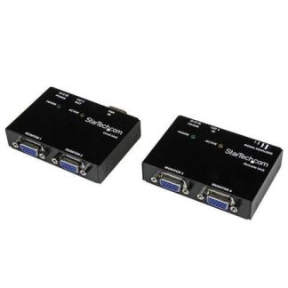 STARTECH  KIT JUEGO EXTENSOR DE VIDEO VGA POR CABLE CAT5 UTP ETHERNET DE RED (SERIE ST121)