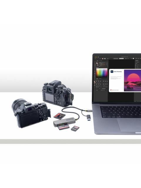 STARTECH  LECTOR DE MEMORIA FCREADMICRO3V2 SD MICROSD COMPACTFLASH GRIS - Image 6