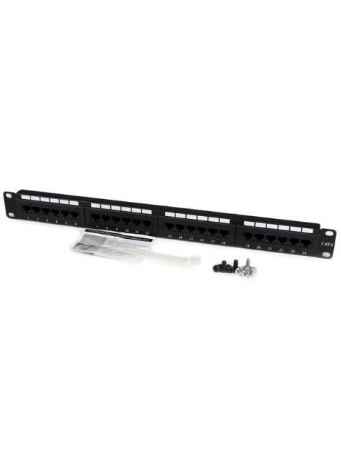 STARTECH PANEL DE PARCHEO CAT 6 RJ-45 24 PUERTOS 1U NEGRO - Image 5
