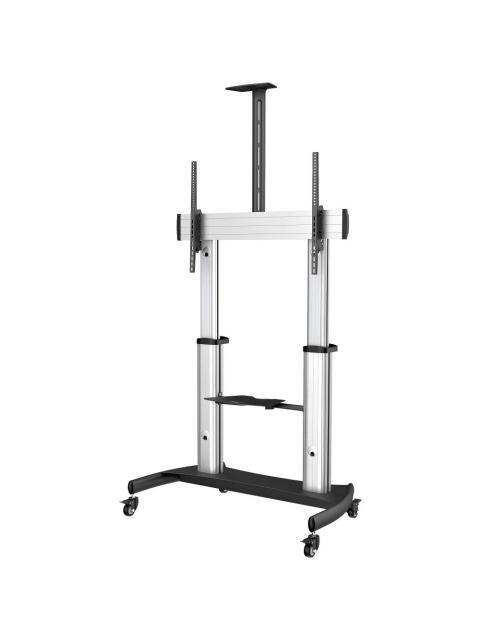STARTECH  SOPORTE DE PISO STNDMTV100 PARA PANTALLA 60 - 100 HASTA 100KG NEGRO-PLATA