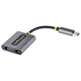 STARTECH  SPLITTER DIVISOR USB-C MACHO - 2X 3.5MM HEMBRA GRIS