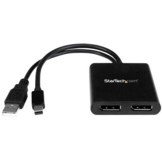STARTECH  SPLITTER MULTIPLICADOR MINI DISPLAYPORT - 2X DISPLAYPORT NEGRO