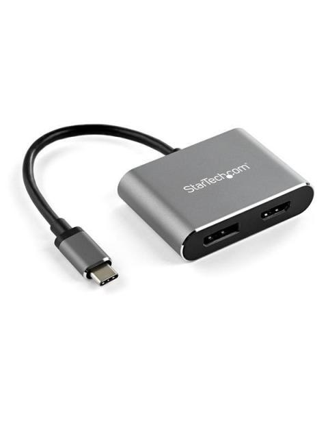 STARTECH  USB C MACHO - HDMI-DISPLAYPORT HEMBRA NEGRO-GRIS