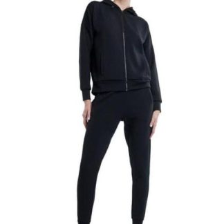 SUDADERA CON CIERRE NEGRO LOVE TO LOUNGE