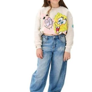 SUDADERA CROP BOB ESPONJA BEIGE BOB ESPONJA