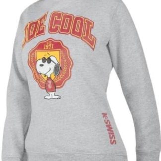 SUDADERA K-SWISS CREW SNOOPY W GRIS K-SWISS