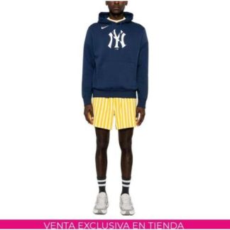 SUDADERA MENS NIKE MLB LOGO CLUB FLEECE HOOD AZUL NIKE