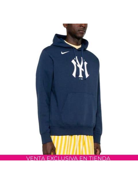 SUDADERA MENS NIKE MLB LOGO CLUB FLEECE HOOD AZUL NIKE - Image 3