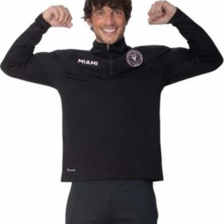 SUDADERA MIAMI TOP 1 4 ZIP NEGRO MSP