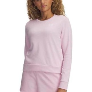 SUDADERA UA RIVAL TERRY CREW ROSA UNDER ARMOUR MEXICO