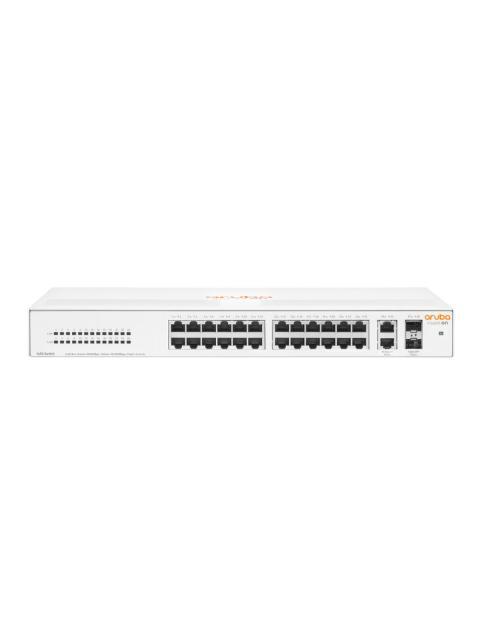SWITCH ARUBA GIGABIT ETHERNET INSTANT ON 1430 26G 26 PUERTOS 10-100-1000MBPS + 2 PUERTOS SFP 56 GBIT-S 16.384 ENTRADAS - NO ADMINISTRABLE