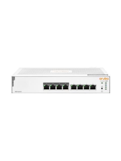 SWITCH ARUBA GIGABIT ETHERNET INSTANT ON 1830 8G 8 PUERTOS CLASS4 POE 10-100-1000MBPS 65W 16 GBIT-S 8.000 ENTRADAS - GESTIONADO