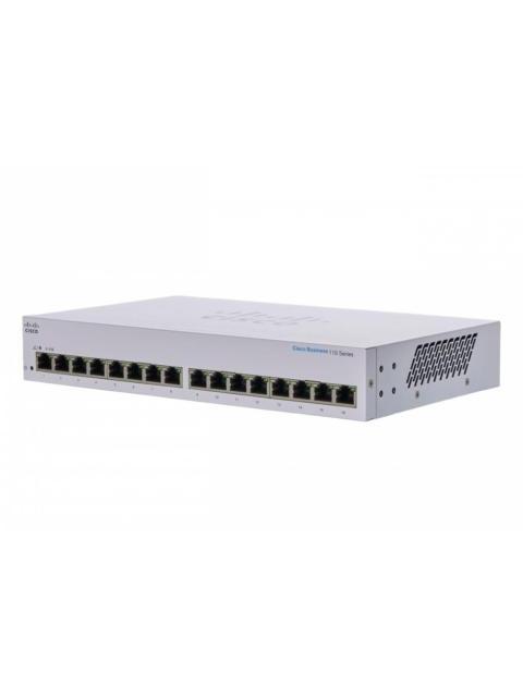 SWITCH CISCO GIGABIT ETHERNET CBS110 16 PUERTOS 10-100-1000MBPS 8000 ENTRADAS - NO ADMINISTRABLE