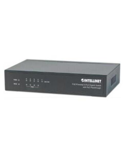 SWITCH INTELLINET FAST ETHERNET 561082 5 PUERTOS POE+ 10-100MBPS 10GBIT-S 2048 ENTRADAS - NO ADMINISTRABLE