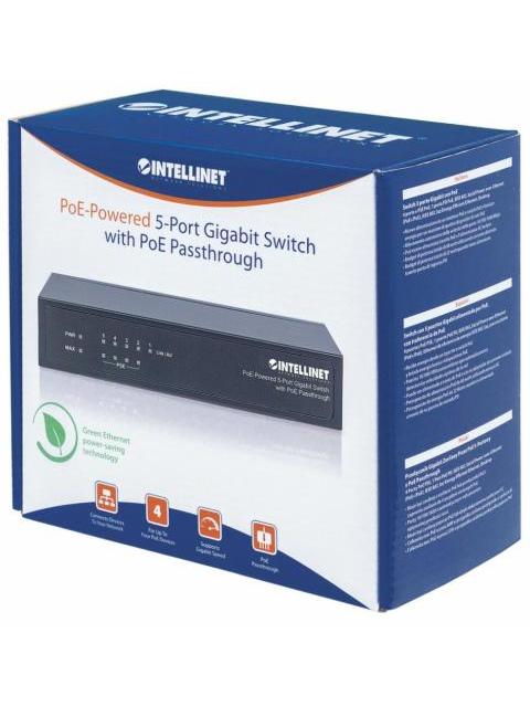 SWITCH INTELLINET FAST ETHERNET 561082 5 PUERTOS POE+ 10-100MBPS 10GBIT-S 2048 ENTRADAS - NO ADMINISTRABLE - Image 7