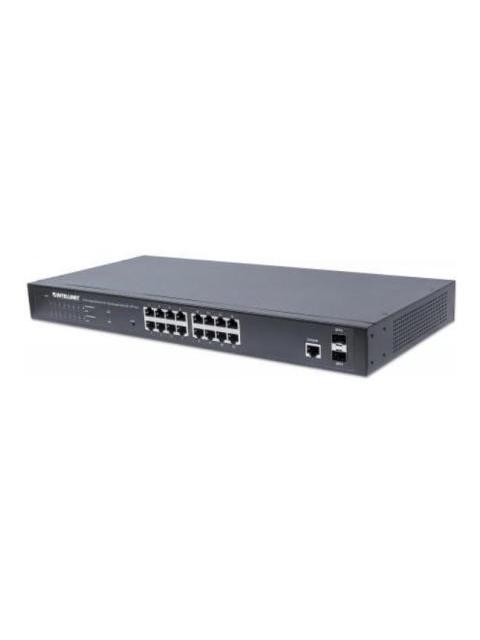 SWITCH INTELLINET GIGABIT ETHERNET 561341 16 PUERTOS POE+ 10-100-1000MBPS + 2 PUERTOS SFP 36 GBIT-S 8000 ENTRADAS - ADMINISTRABLE