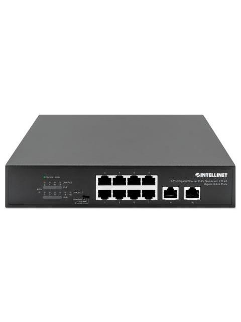 SWITCH INTELLINET GIGABIT ETHERNET 561402 8 PUERTOS POE + 10-100-1000 + 2 PUERTOS UPLINK 120W 2 GBIT-S 8192 ENTRADAS - NO ADMINISTRABLE - Image 3