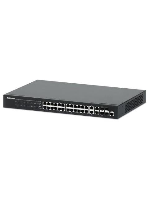 SWITCH INTELLINET GIGABIT ETHERNET 561426 24 PUERTOS 10-100-1000MBPS + 4X PUERTOS SFP 56 GBIT-S 8000 ENTRADAS - NO ADMINISTRABLE
