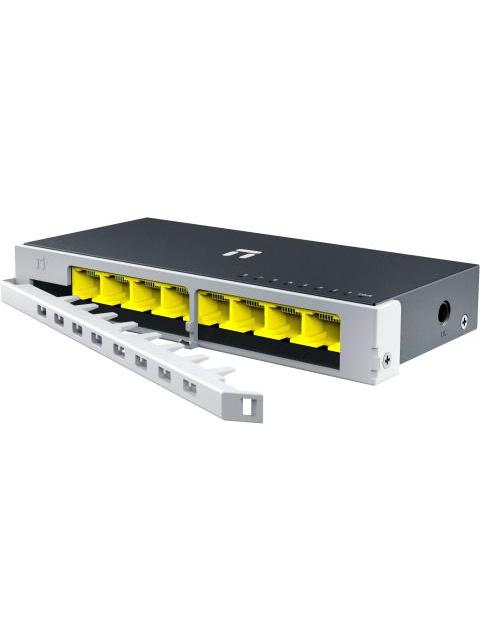 SWITCH NETIS MODELO ST108GD 8 PUERTOS GIGABIT SWITCH DE ESCRITORIO CARCASA METALICA CON SEGURO DE CONECTOR INCORPORADO NO ADMINISTRABLE