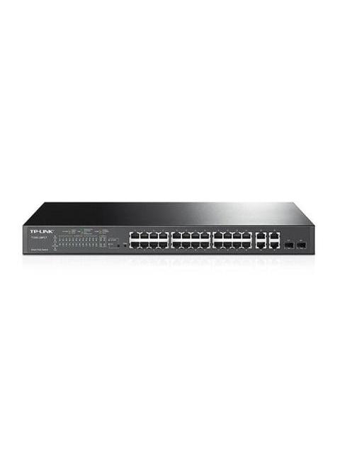 SWITCH TP-LINK FAST ETHERNET JETSTREAM TL-SL2428P 24 PUERTOS POE+ 10-100MBPS + 2 PUERTOS 10-100-1000MBPS + 2 PUERTOS SFP 12.8GBIT-S 8.000 ENTRADAS - ADMINISTRABLE