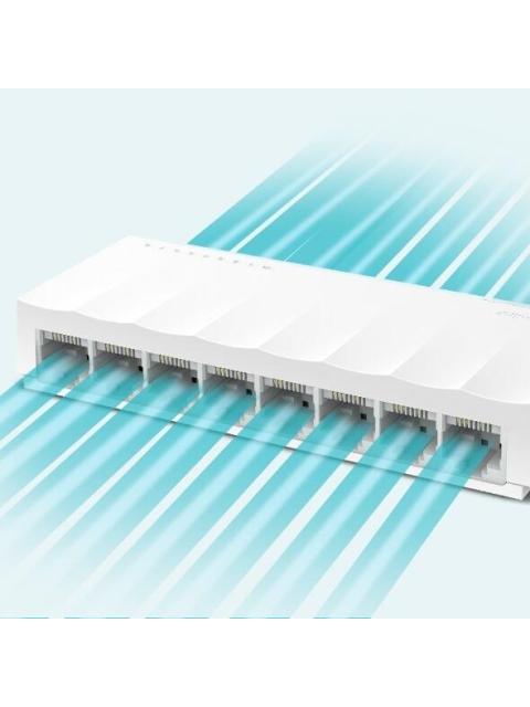 SWITCH TP-LINK FAST ETHERNET LS1008 8 PUERTOS 10-100MBPS 1.6 GBIT-S 2000 ENTRADAS - NO ADMINISTRABLE - Image 6