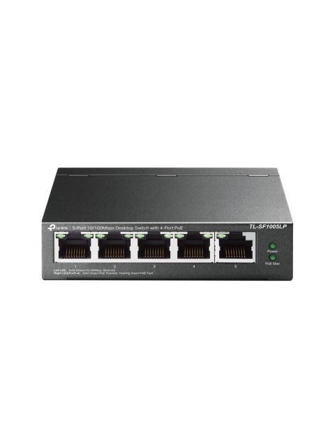 SWITCH TP-LINK FAST ETHERNET TL-SF1005P 5 PUERTOS 10-100MBPS (4X POE) 1 GBIT-S 2000 ENTRADAS - NO ADMINISTRABLE