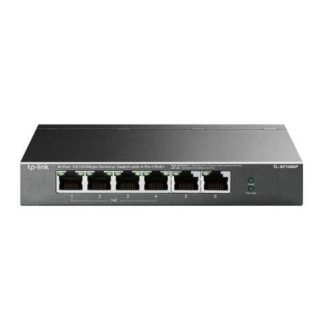 SWITCH TP-LINK FAST ETHERNET TL-SF1006P 6 PUERTOS 10-100MBPS 1.2 GBIT-S 2.000 ENTRADAS - NO ADMINISTRABLE