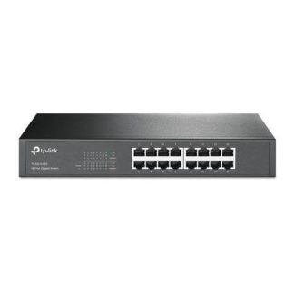 SWITCH TP-LINK GIGABIT ETHERNET TL-SG1016D 16 PUERTOS 10-100-1000MBPS 32GBIT-S 8000 ENTRADAS NO ADMINISTRABLE