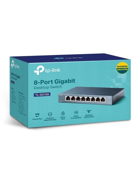 SWITCH TP-LINK GIGABIT ETHERNET TL-SG108 10-100-1000MBPS 8 PUERTOS - NO ADMINISTRABLE - Image 4