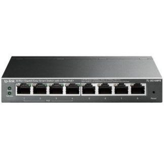 SWITCH TP-LINK GIGABIT ETHERNET TL-SG108PE EASY SMART POE 8 PUERTOS 10-100-1000MBPS (4X POE) 16 GBIT-S 4000 ENTRADAS - NO ADMINISTRABLE