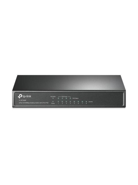 SWITCH TP-LINK TL-SF1008P POE 10-100MBPS 8 PUERTOS 1000 ENTRADAS NO ADMINISTRABLE