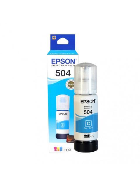 TANQUE DE TINTA EPSON T504 AZUL 70ML 6.000 PAGINAS