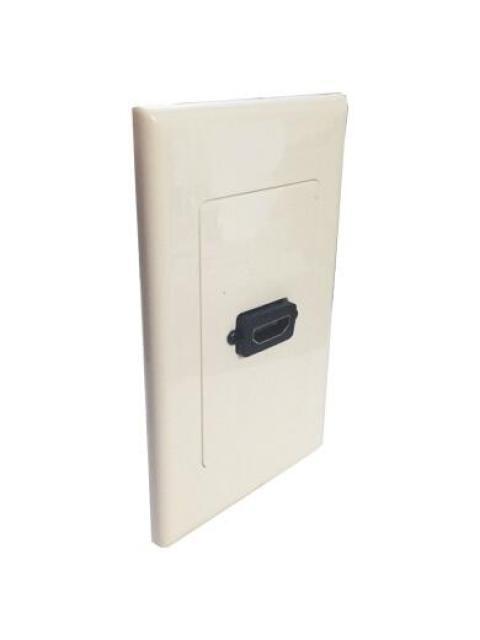 TAPA FACEPLATE DE 1 PANEL CON JACK HDMI HEMBRA 90 GRADOS UNIVERSAL STANDARD