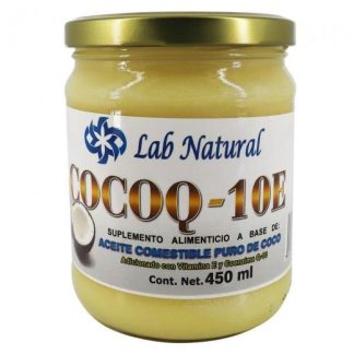 TARRO COCOQ-10E 450 ML ACEITE COMESTIBLE PURO DE COCO LAB. NATURAL ENERGY AND NUTRITION