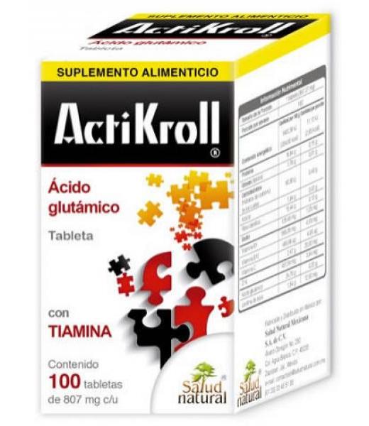 TBS. ACTIKROLL C 100 ACIDO GLUATAMICO CON TIAMINA SALUD NATURAL