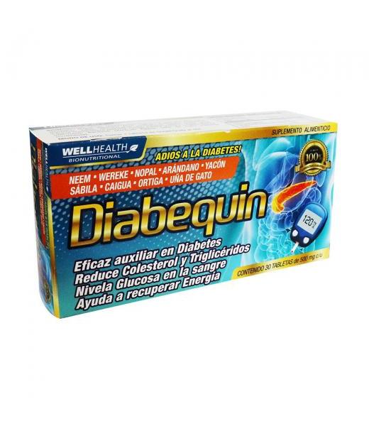 TBS. DIABEQUIN C 30 500 MG NEEMWEREKENOPALARANDANOYACONSABILACAIG SOLO PARA DIABETICOS