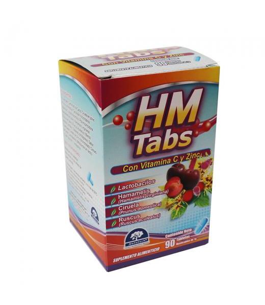 TBS. HM TABS C 90 C VIT C Y ZINC LACTOBACILOSHAMAMELISCIRUELA Y R LAB. NATUTECH