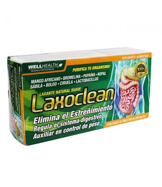 TBS. LAXOCLEAN C 30 500 MG MANGO AFRICANOBROMELINAPAPAINANOPALSAB SOLO PARA DIABETICOS