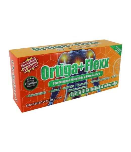 TBS. ORTIGA + FLEXX CON COLAGENO HIDROLIZADO Y OMEGA 36 Y 9 C 60 NUTRY SALUD