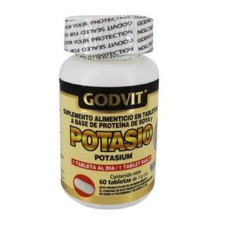 TBS. POTASIO C 60 POTASIUM GODVIT GN+VIDA