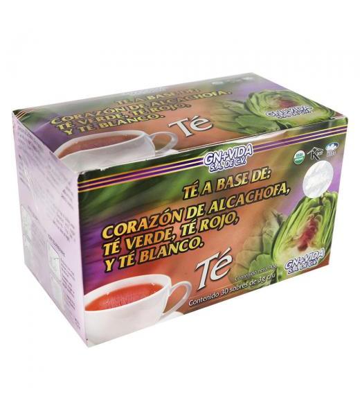 TE DE CORAZON DE ALCACHOFA C 30 SOB. 3G TE VERDETE ROJO Y TE BLAN GN+VIDA