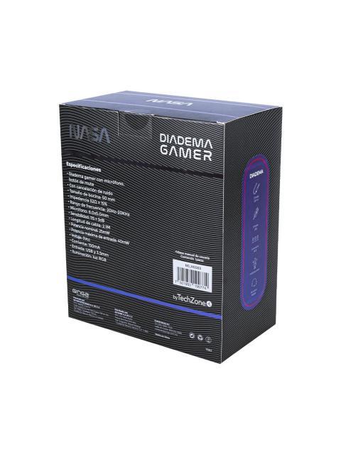 TECHZONE AUDIFONOS GAMER NS-HSG03 ALAMBRICO 2.1 METROS 3.5MM-USB BLANCO-AZUL - Image 9