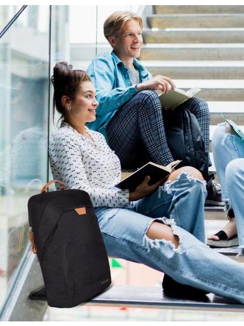 TECHZONE MOCHILA DE PET ECO HERO BLACK PARA LAPTOP 15.6 NEGRO - Image 3