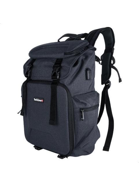 TECHZONE MOCHILA DE POLIESTER GLORY PARA LAPTOP 15.6 GRIS
