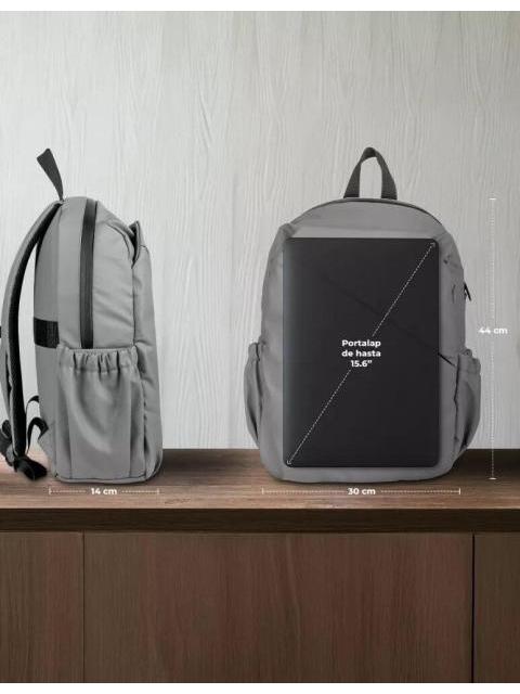 TECHZONE MOCHILA TZLBP29-G DE POLIESTER PARA LAPTOP 16 GRIS - Image 8