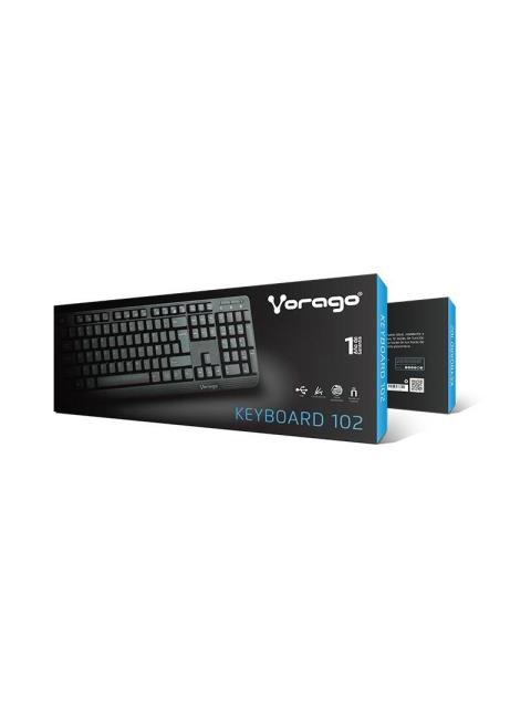 TECLADO ALAMBRICO VORAGO KB102 USB ALAMBRICO UNIVERSAL TECLAS FN MULTIMEDIA NEGRO. - Image 6