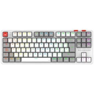 TECLADO GAMER BALAM RUSH LEVEL PRO GK990 LED RGB TKL TECLADO MECANICO OUTEMU RED INALAMBRICO RF INALAMBRICO-BLUETOOTH BLANCO ESPANOL