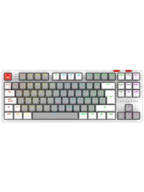 TECLADO GAMER BALAM RUSH LEVEL PRO GK990 LED RGB TKL TECLADO MECANICO OUTEMU RED INALAMBRICO RF INALAMBRICO-BLUETOOTH BLANCO ESPANOL